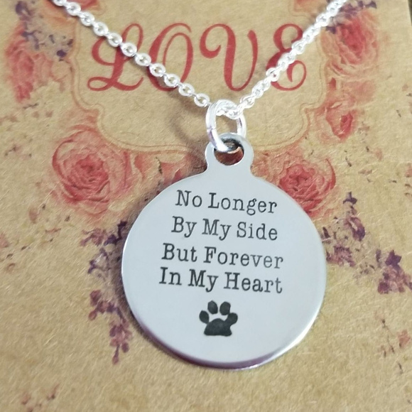 Handmade | Jewelry | New Pet Memory Necklace Rainbow Bridge Paw Print ...